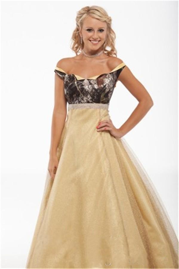 

Gold and Camo Wedding Dresses 2016 Robe De Mariage Sexy Off Shoulder Sash back Corset Cheap Bridal Gowns Custom Made, White