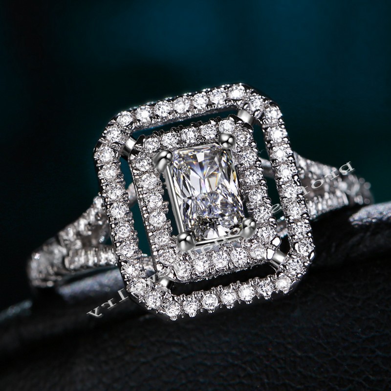 

Victoria Wieck Luxury Jewelry Newest 10KT White Gold Filled White topaz Simulated Diamond Wedding Engagement Women Band Ring Gift Size 5-11