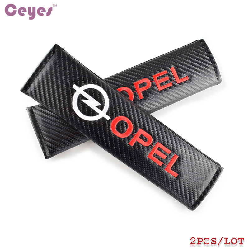 

Carbon Fiber Safety Belt Cover for Opel astra g/h insignia mokka vectra zafira corsa Seat Belt Cover Car Styling 2pcs/lot