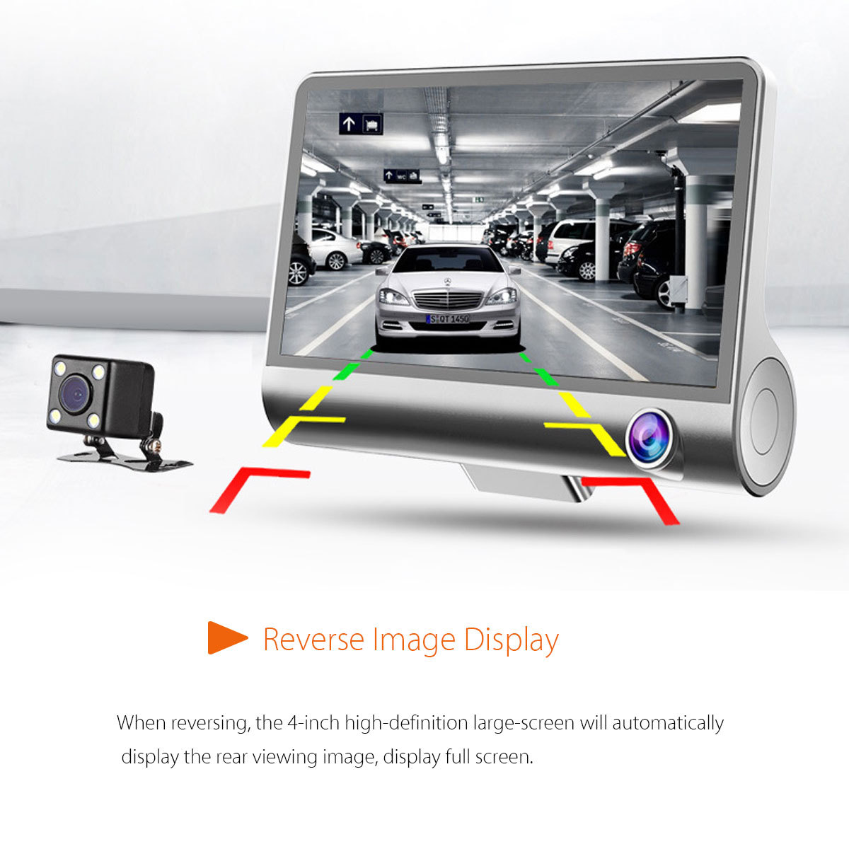 2021 Nouveau 4.0 "Caméra DVR de voiture caméras de voiture double objectif avec vue arrière registraire trois caméras vision nocturne voiture DVR