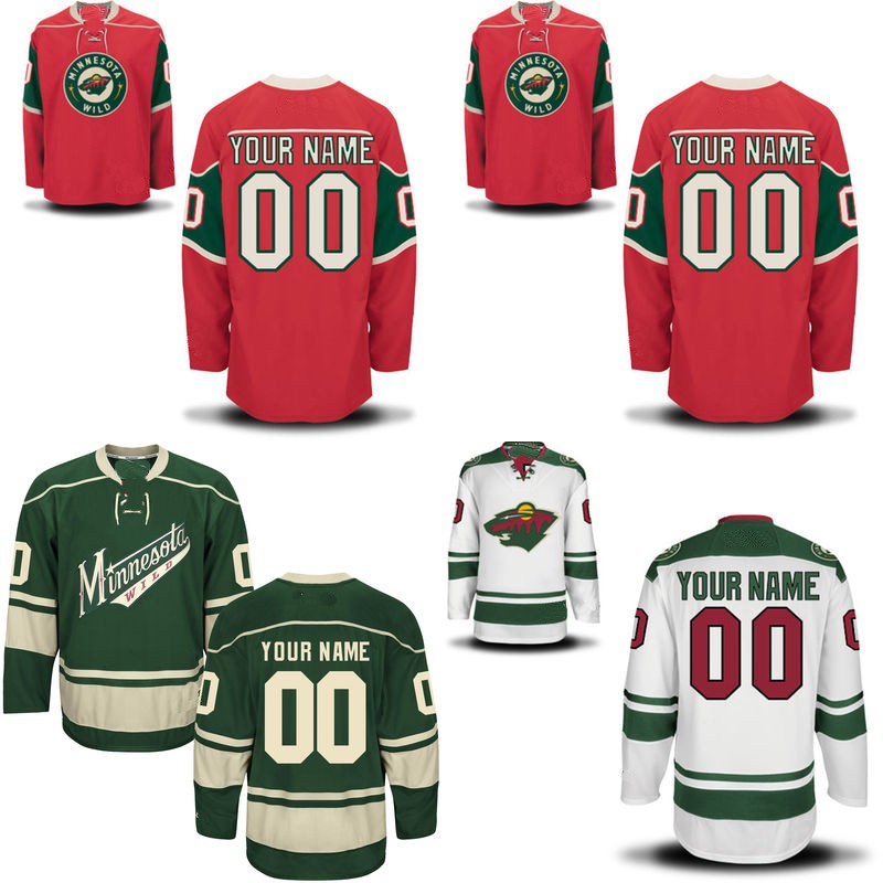 

Minnesota Wild Jersey S-5XL Personalized Customized Jerseys With Any Name and Any Number 100% Stitched Embroidery Logos Hockey Jerseys, Red