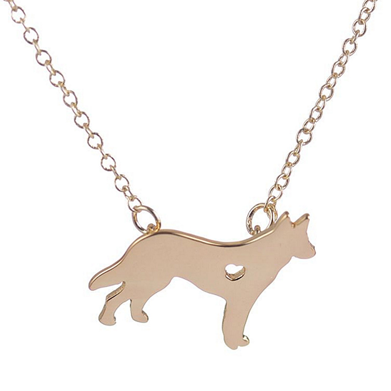 

Wholesale And Retail Fashion German Shepherd Pendants Necklace Dog Memorial Puppy Doggy Rescue Pet Necklaces for Women Men Party Gift