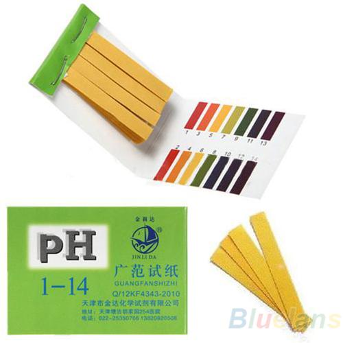 

80 Strips Full Range pH Alkaline Acid 1-14 Test Paper Water Litmus Testing Kit 1NRI