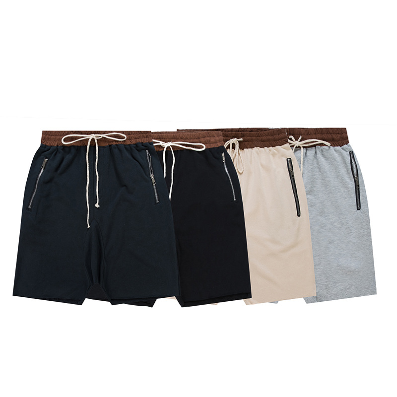 

Wholesale-Fear of god shorts men's casual sprt baggy hip hop harem shorts bermuda men kanye west justin bieber zipper pocket jogger, White;black