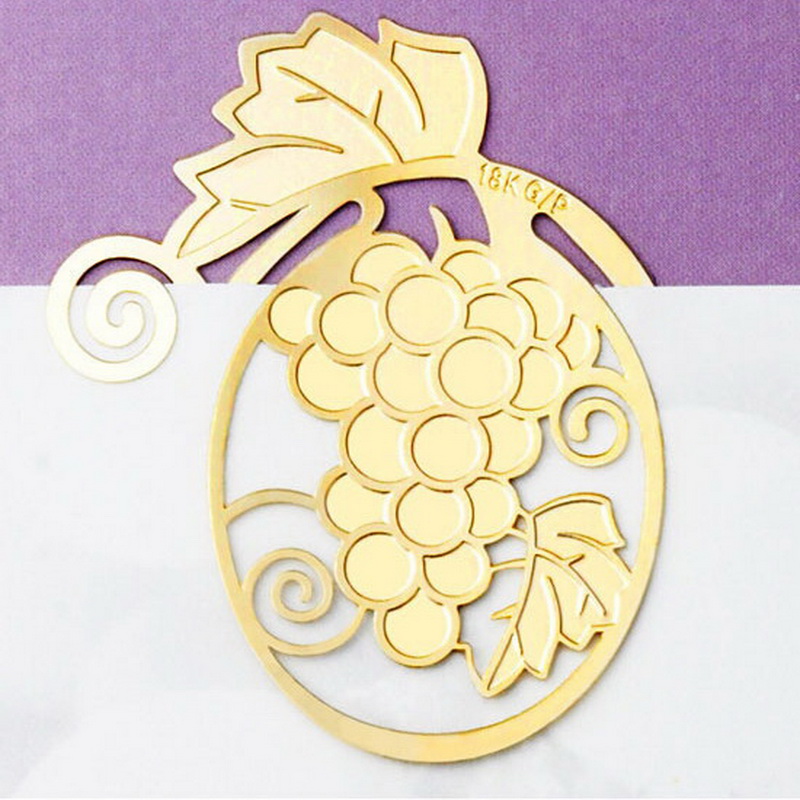 

Gold Plated Grape Bookmark Metal Hollow-out For Wedding Baby Shower Party Birthday Favor Gift Souvenirs