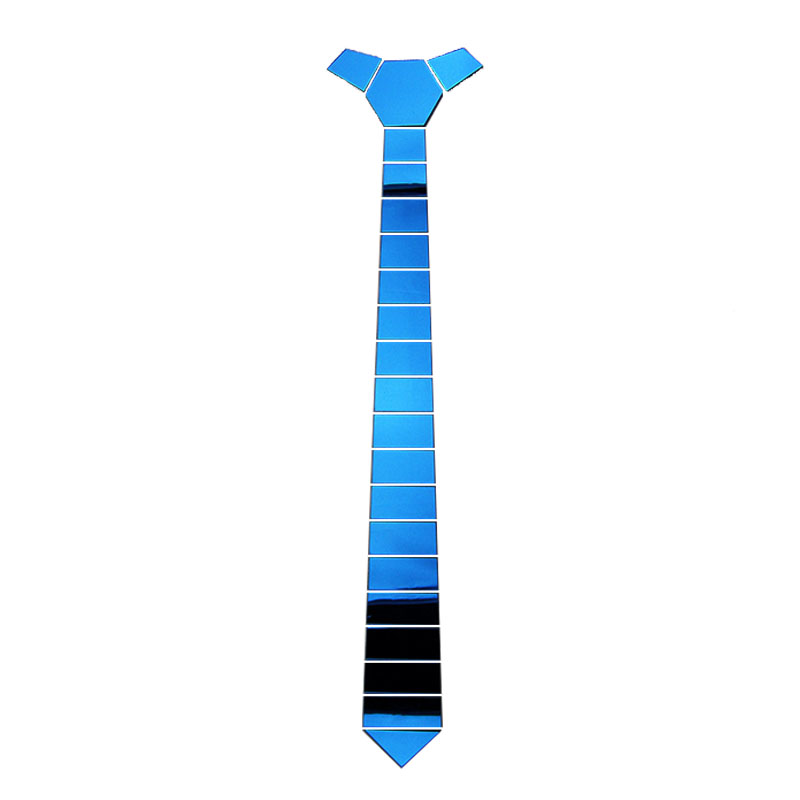 

Men's Skinny Space Line Style Neckties Fashion Ties Acrylic Geometric Ocean Blue Weding Neckties