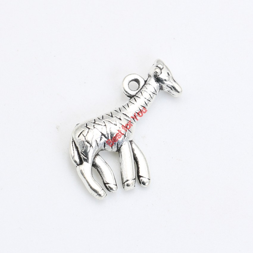 

Antique Silver Plated Giraffe Charms Pendant Bracelet Necklace Jewelry Making DIY Handmade 20X22mm