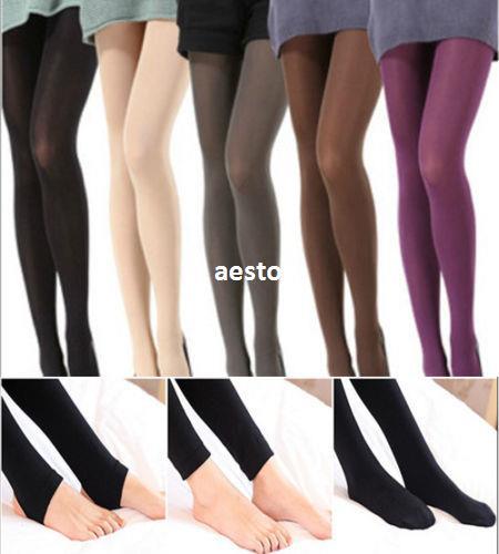 

Sexy Ladies No Sheer Winter Thick Pantyhose-3 Styles-With Feet, No Feet, Stirrup #R481, Beige