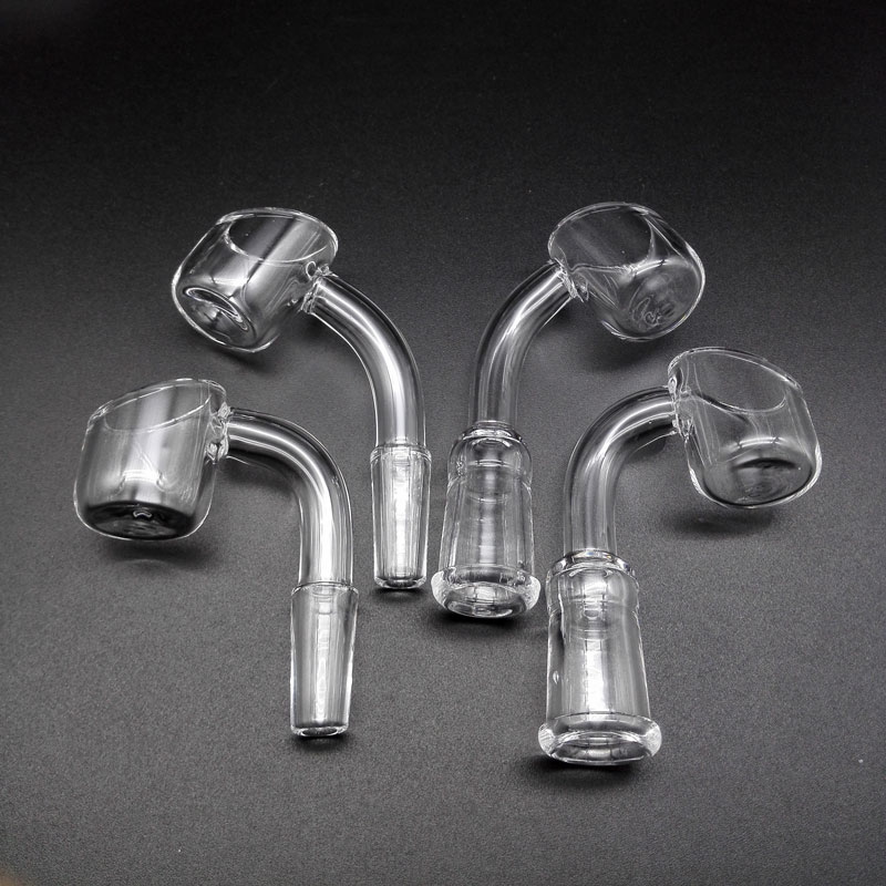 

2mm Thick Quartz Banger Quartz Nail With Female Male 10mm 14mm 18mm Joint 45 90 Degrees Domeless Quartz Bangers Nails For Glass Bongs