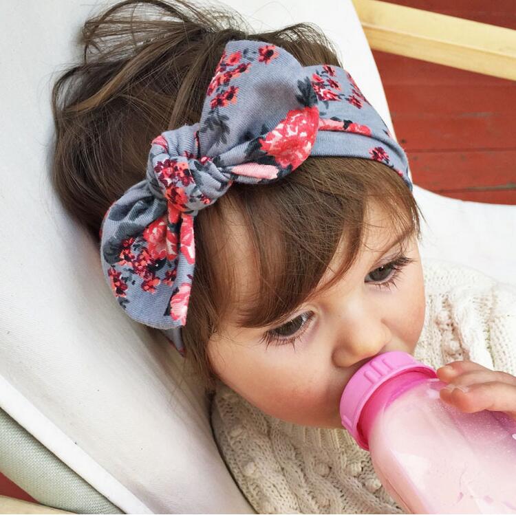 

Bohemian Headbands for Girls Accessories for babies Girls Baby bonnet Children Girls Bowknot Rabbit Headband Hair Accessories, As picture