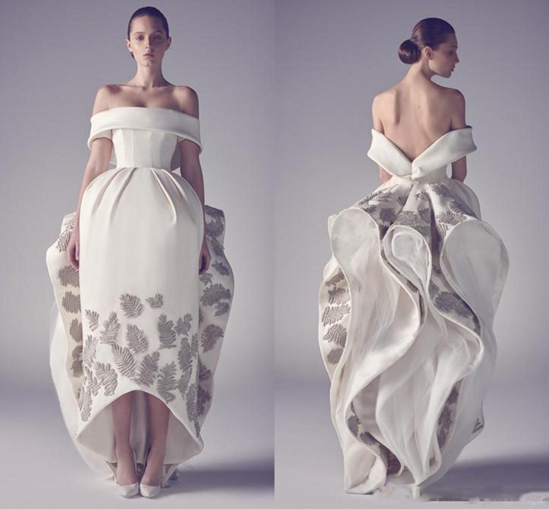 

Custom Made Ashi Studio Emboridery Prom Dresses Off The Shoulder Party Dress 2018 Satin Pattern Flower Plus Size Dress Bow Zipper Back, Fuchsia