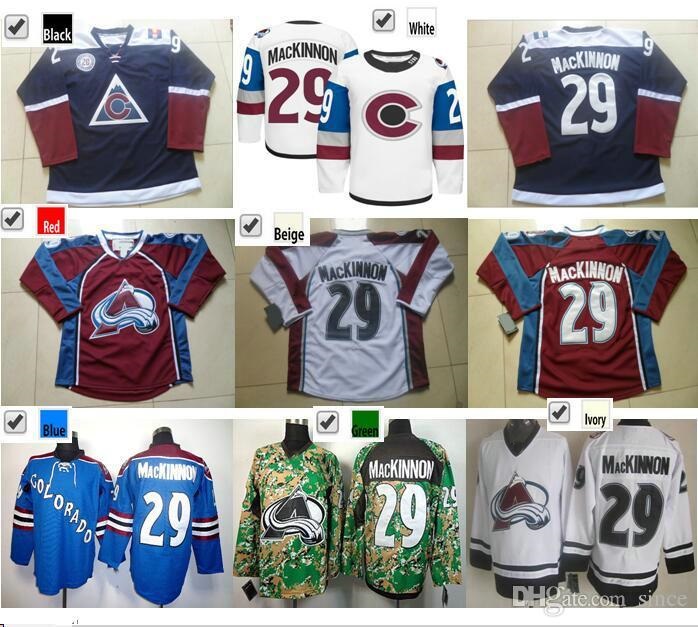

2016 New, 2016 Stadium Series Colorado Avalanche Jerseys #29 Nathan MacKinnon Jersey Steel Blue Red White Camo MacKinnon Stitched Jers