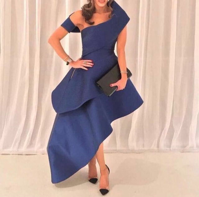

Asymmetrical Navy Blue Satin Formal Dresses for Women Strapless African Evening Dresses Tiers Skirt Evening Gowns vestido longo, White