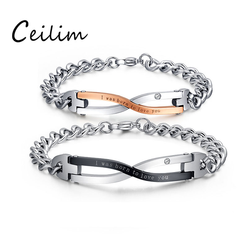 

Romantic Stainless Steel Couple Bracelets - Eternal Love | Elegant European Design | High Quality for Men and Women | Perfect Gift
