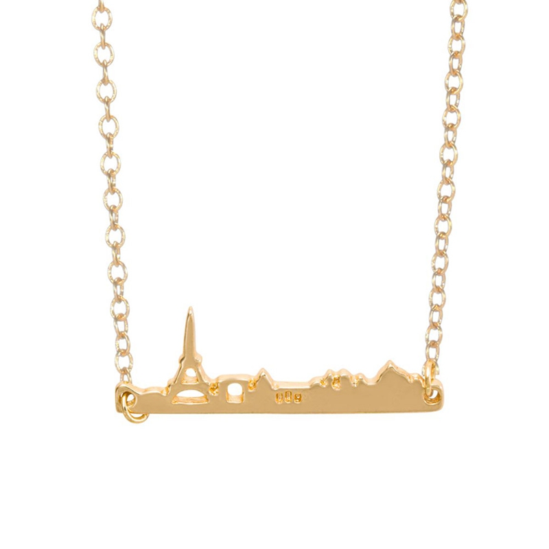 

Hot sale hippie chic castle pendant drop necklace Bohemian fashion women Neclaces 2016 ms thin necklace