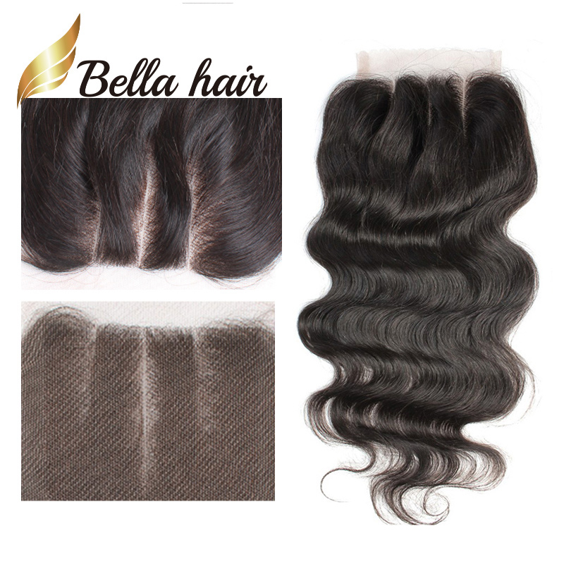 

11A 4x4 Swiss Lace Closure/HDTOP Lace Closure Brazilian Body Wave Human Hair Extensions Natural Black One Donor Can be bleached Bella, Medium brown lace