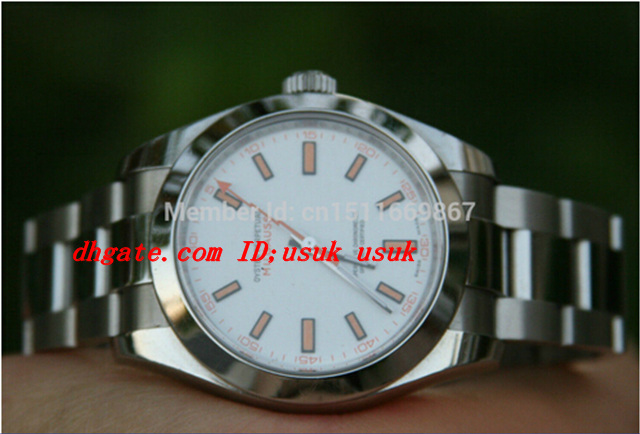 

Luxury watch 116400 40mm WHITE ORANGE DIAL BAND PERFECT! Sapphire Automatic Mens Men's Watch Watches