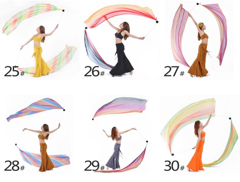 

Belly Dance Veil Poi 1 SET = 1Veils + 1Poi Chains Multicolour 31 colors Belly dance accessories belly dance handball fabric new