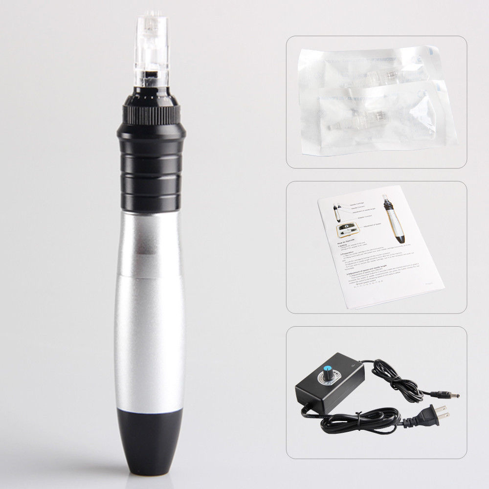 

Derma Pen Stamp Auto Micro Needle Dr.pen Anti Aging Skin Therapy Wand Electric dermapen with 50pcs Needle Cartridges