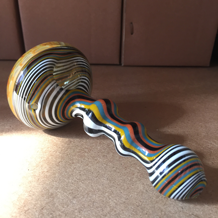 

High quality Smoking pipe New Arrival colorful Glass Spoon Pipes bubbler glass water pipes bong 5" inch Lenght fast shipping
