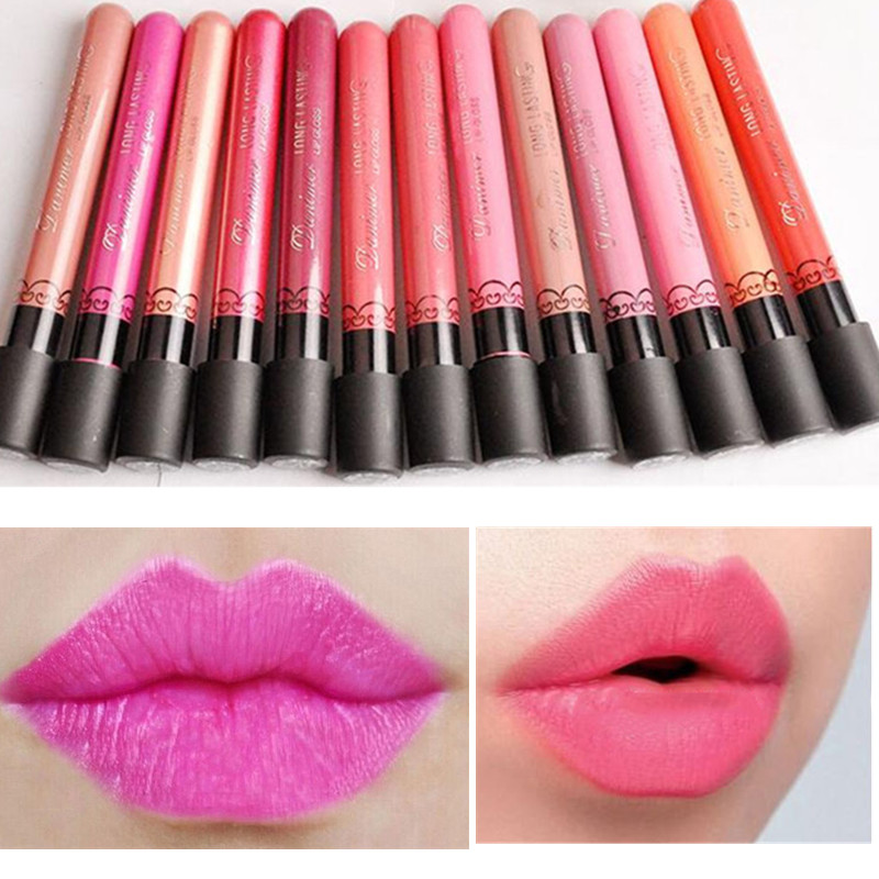 

Wholesale-1Pc 25-38Color Lip Gloss Long Lasting Matte Color Waterproof Lipgloss Female Moisture Sexy Make Up Lip Gloss LIG10-2