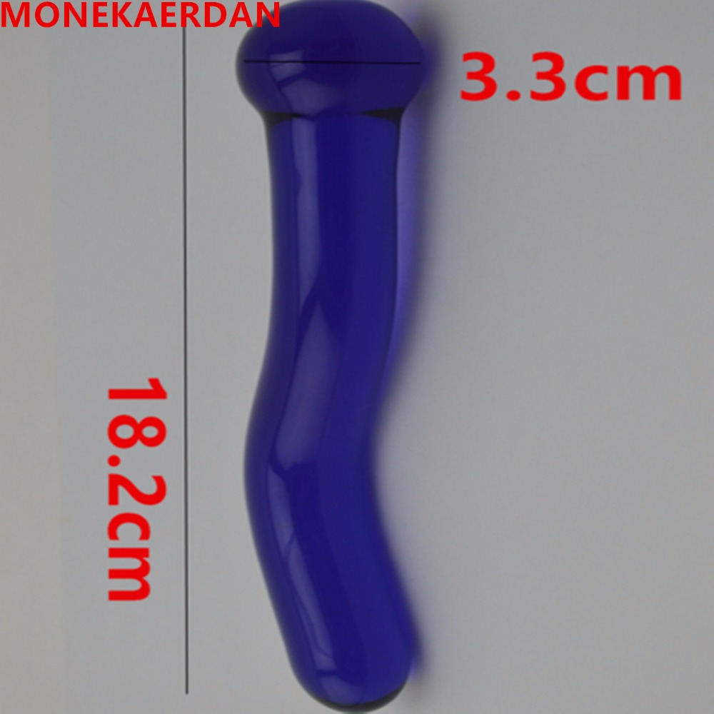 

18.2*3.3CM Glass Dildos Penis Anal Bead Butt Plug In Adult Games For Couples , Erotic Anus Sex Toys For Women And Men Gay 17905