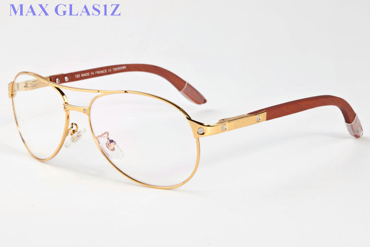 

high quality new fashion sports sun glasses for sport vintage transparent clear lens oversized full frame wood glasses with box