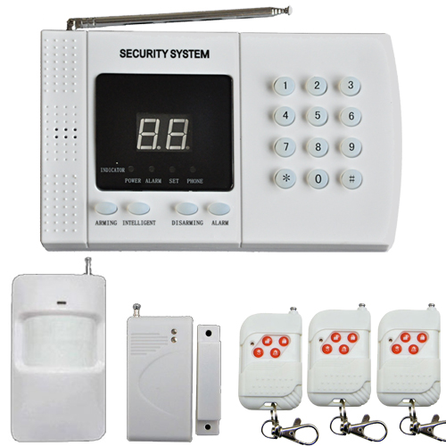 

Wireless Home Office PIR Infrared Motion Alarm Security Burglar Alarm System Auto Dialing Dialer 3x Remote Control