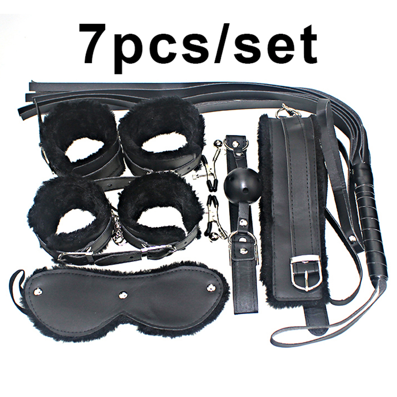 Hot Sale Sex Toy for Couples Cheap 7pcs/set Sexy PU Leather Flirt Toys Special Fetish Erotic Adult Games Items Sex Products 17901