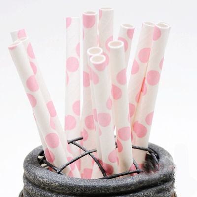 

100pcs Disposable Polka Dots Art Paper Straws Biodegradable Drinking Straw Birthday Straws Party Straw 7.75 Inch 29 Designs