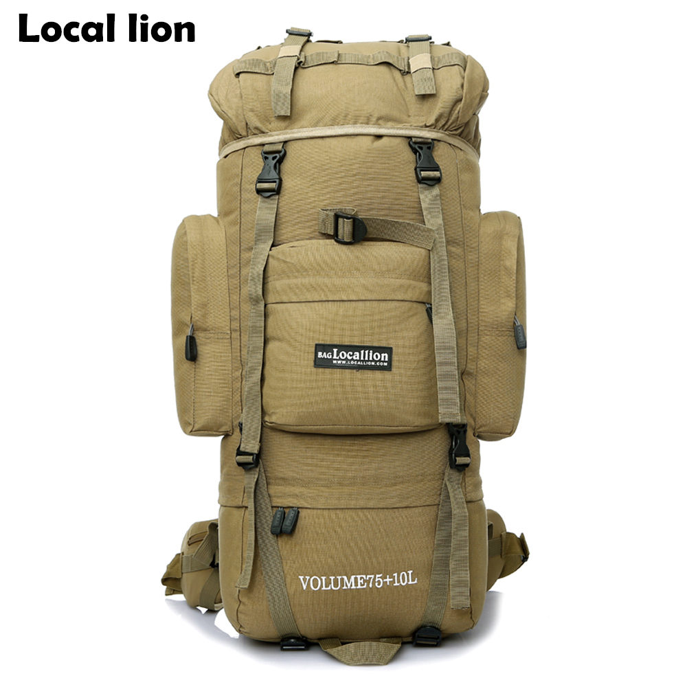

HOT 85L Professional Climbing Backpack Outdoor Sport Hiking Camping Backpack Travel Mountaineering Bags Men's Tactical Backpack 52