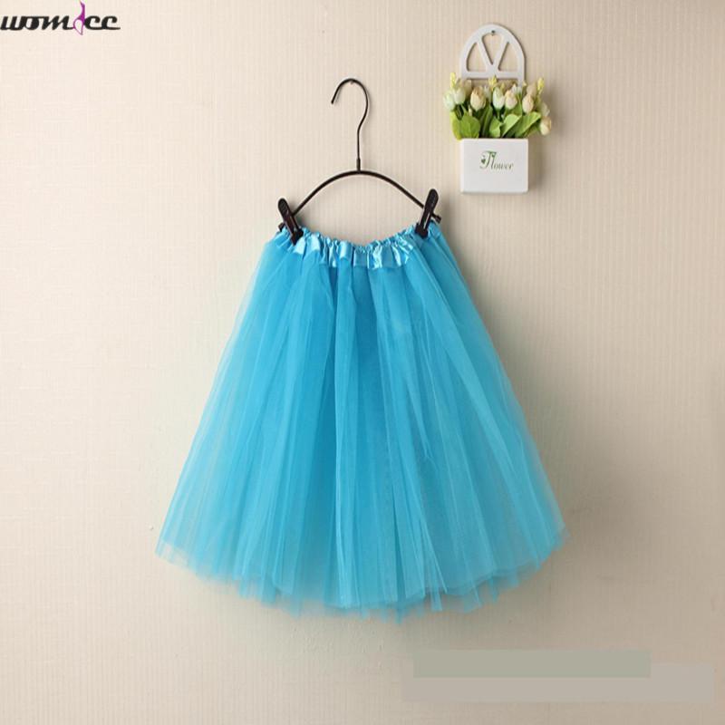 

Wholesale- Free shipping 3 layers Girls Womens Tulle Skirt Women Pleated Short Mini Tutu Skirts Lolita Jupe Dance Skirt Summer Saias Jupe, Black
