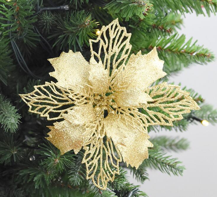 12 x large gold beaded sparkle décoration arbre de noël baubles décorations