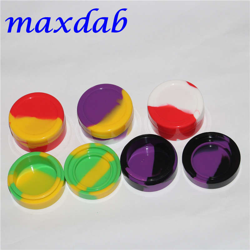 

Reusable 22ml silicone wax box Non-Stick Silicone Oil Container silicone container for E-cig atomizer dab wax container, Various