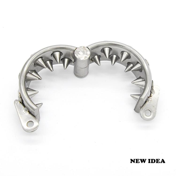 

Stainless steel Kali's Teeths(2Rows) Ring Male Chastity Device Bondage New Hot