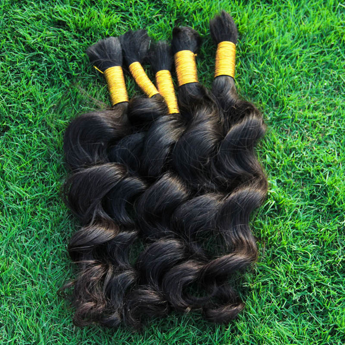 

Human Hair Bulk No Weft Best Peruvian Loose Wave Hair 3 Bundles Curly Human Hair Extensions For Micro braids Cheap Weave Bulks
