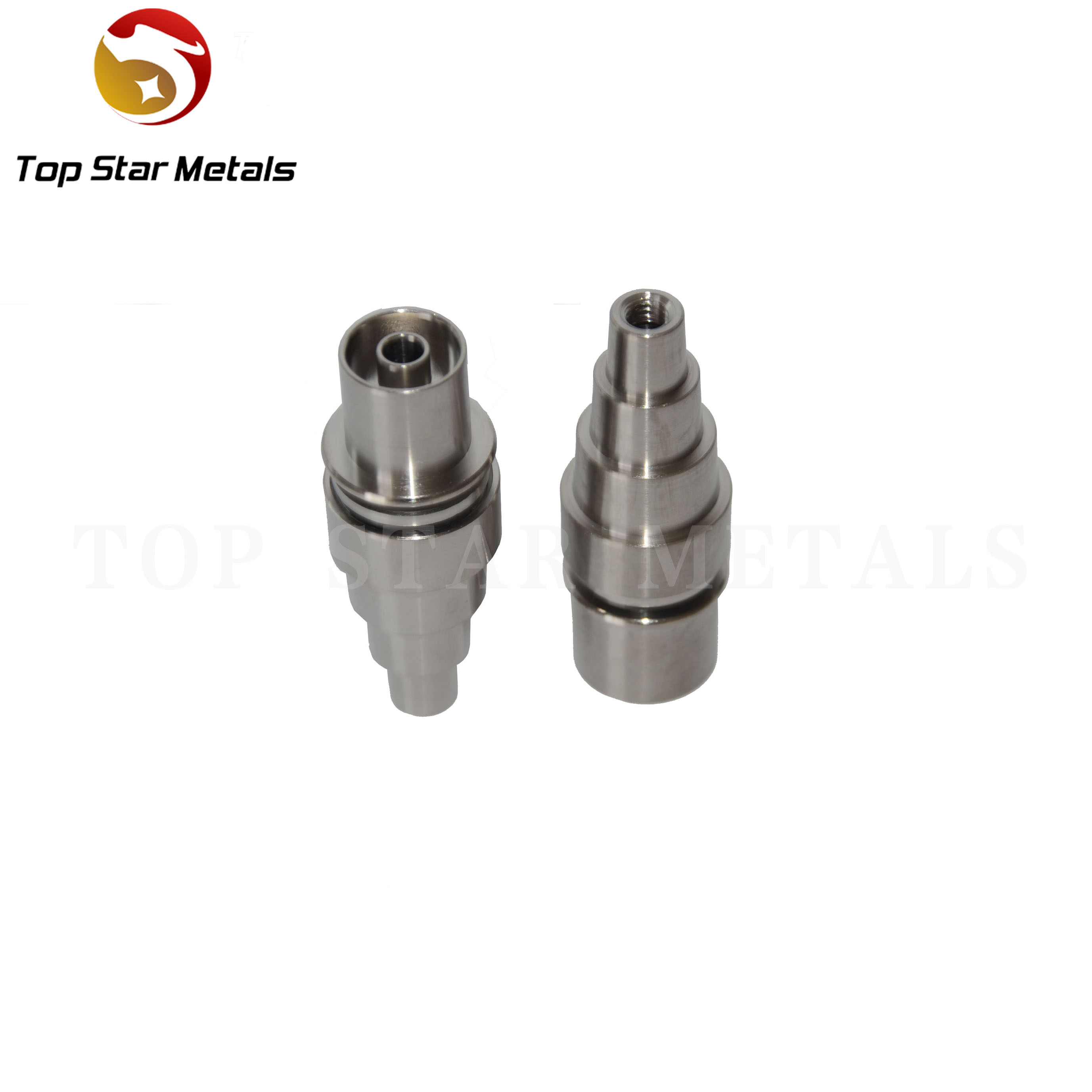 

Smoking 10/14/18mm 6 in 1 adjustable Grade 2 Titanium Domeless Nail for 16mm or 20mm Coil (coil not included )