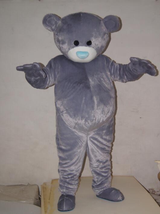 

high quality Real Pictures Deluxe Gray bear mascot costume Adult Size factory direct free shipping, Grey