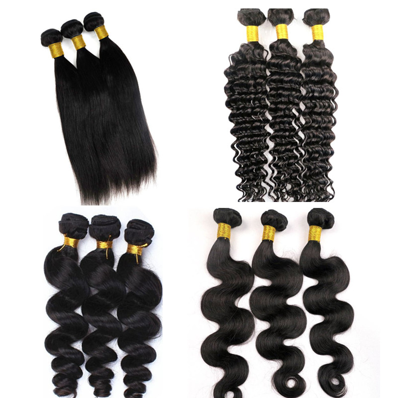 

Mink Brazillian Body Wave Bundles Virgin Human Hair Weaves Wefts 8-34inch Unprocessed Peruvian Malaysian Indian Bulk Human Hair Extensions, Natural color