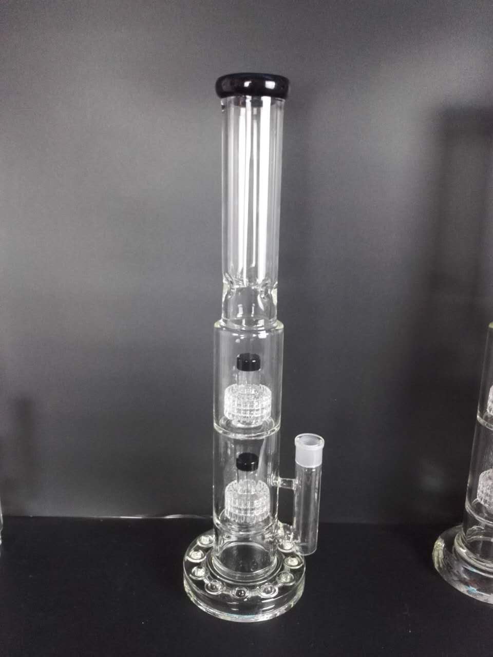 

high:47CM Beaker bongs cheap for sale glass bong with precolator smoking pipes white jade thick glass bong