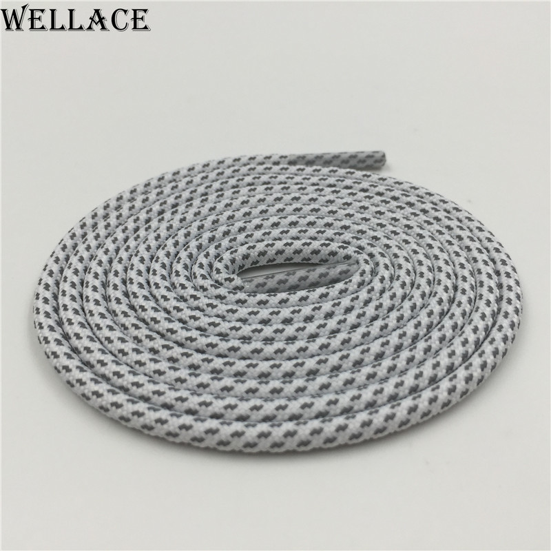 

Weiou 3M refelective rope laces thick colorful glowing shoelaces round custom logo shoe laces latchet for trainers shoes 120cm