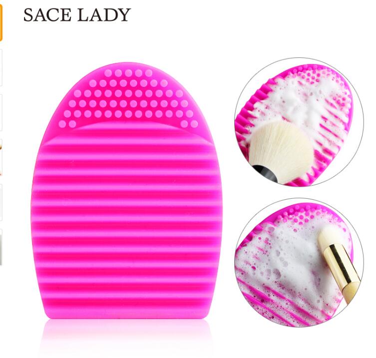 

SACE LADY Makeup Brushes Cleaner Silicone Washingh Tool 7.5*5.5cm Makeup Cleaning Scrubber Board Egg Make up Cosmetic