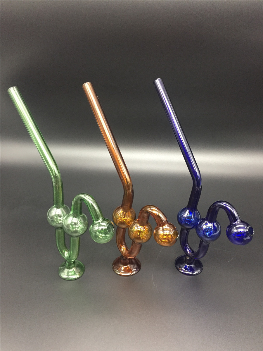 Big Thick snakelike Glass Pyrex Oil Burner Pip steamroller tobacco Pipe Glass Tube Bubbler pipe Oil Nail pipes-image-404972018