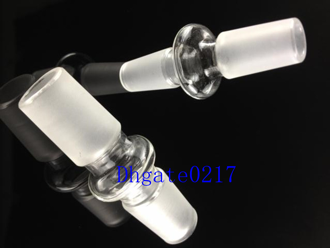 

on sale glass drop down adaptor adaptors for bongs 18 mm to 14 mm with male female grinding mouth clear joint hotest glass adaptor