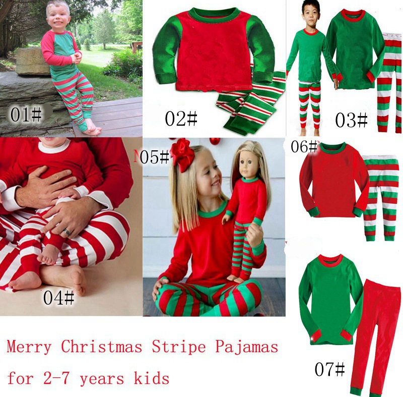 

2017 New Christmas Pajamas Long Sleeve Pyjamas Boy Girl Autumn Winter Pajamas Kids Pajama Sets Xmas Pajamas Baby Sleepwear Kids Cothes Set, 06#