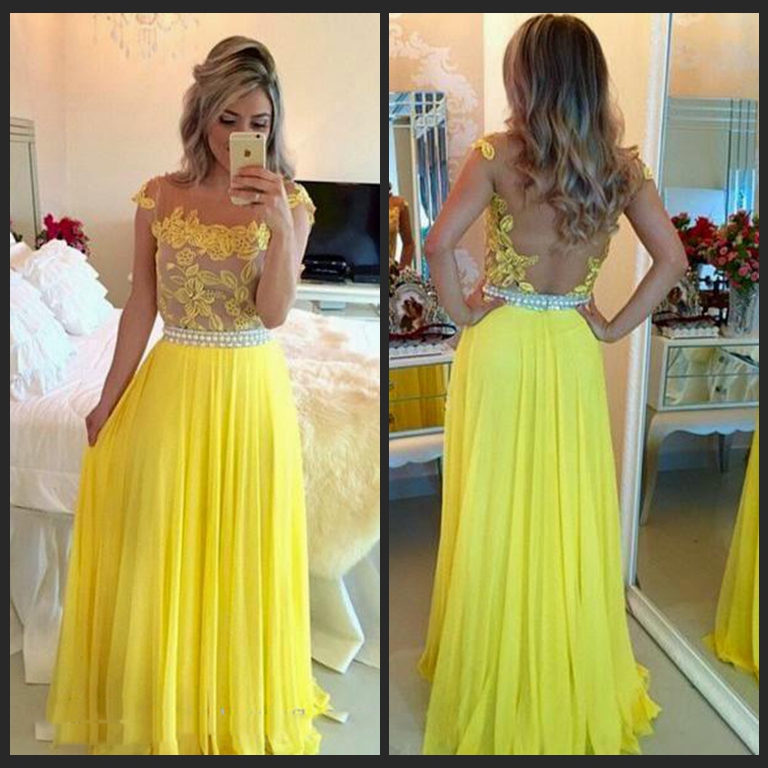 

Party Dress Chiffon A Line Evening Dresses Appliques Bateau Cap Sleeve Nail bead belt Prom Gowns Sexy Back Design Plus Size Evening Gowns, Water melon