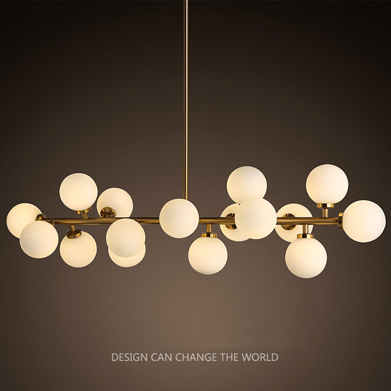 Wholesale-moderne LED lustre lumineux lumineux lumineux lumières lumières chaudes chaude chariot à bulles restaurant gratuit EMS