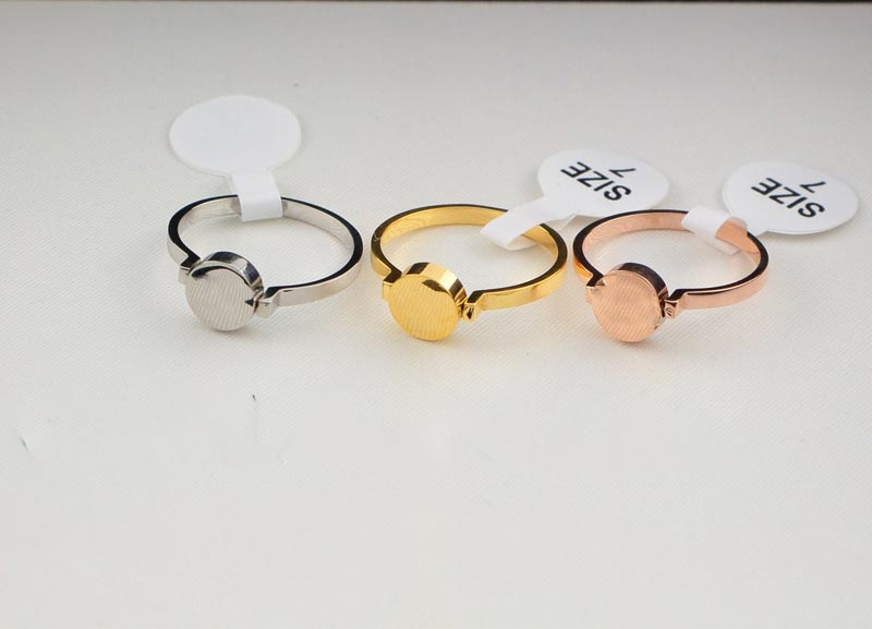 

Fashion jewerly famous brand stainless Steel 18K gold plated sliver Ring For Women man wedding Rings 18K Rose Gold plated jewelry, Silver