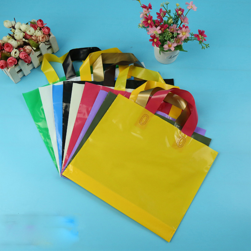 

Shopping Bags environmental protection Plastic Apparel Promotion handle Bag/Colorful folding bag, Rose red