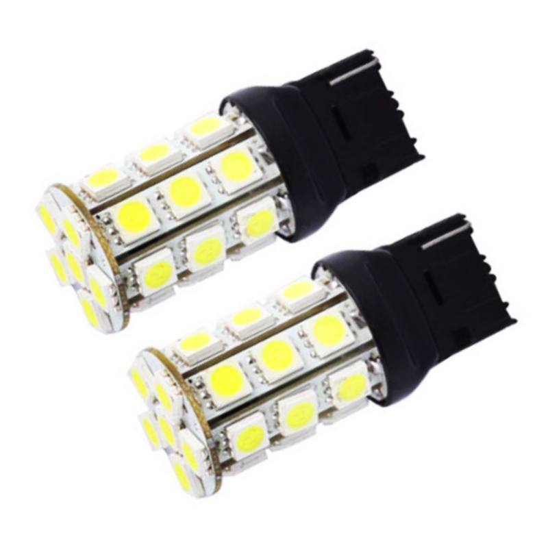 

10pcs T20 W21W 7440 27 SMD 5050 LED Auto strobe flash Red tail light 27smd White Car Parking lights Tail Lamp Rear Bulb 12V